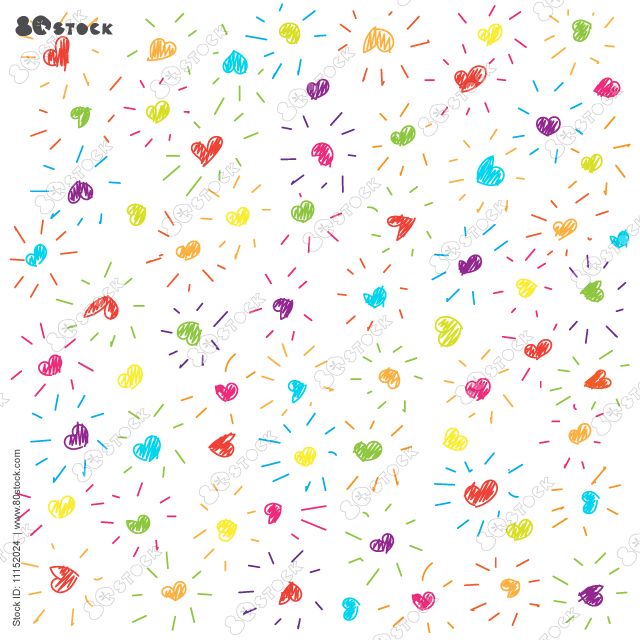Love pattern background, colorful heart pattern. Vector EPS 10