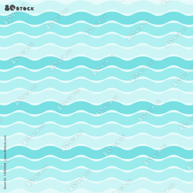Vector wavy pattern. Color texture. Turquoise blue wave pattern.