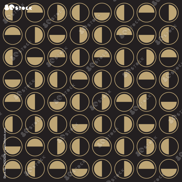 Abstract geometric pattern with lines, seamless vector background. Black and gold texture.