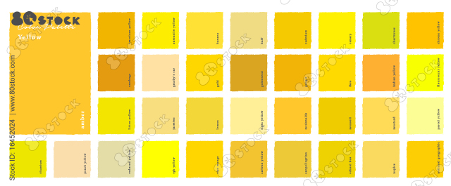 Shades of yellow palette. Suitable for Branding, Interior, fashion and invitation card.